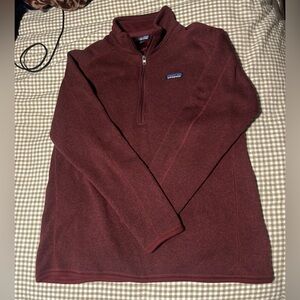 Patagonia Burgundy Better Sweater 1/4 zip up fleece sweater